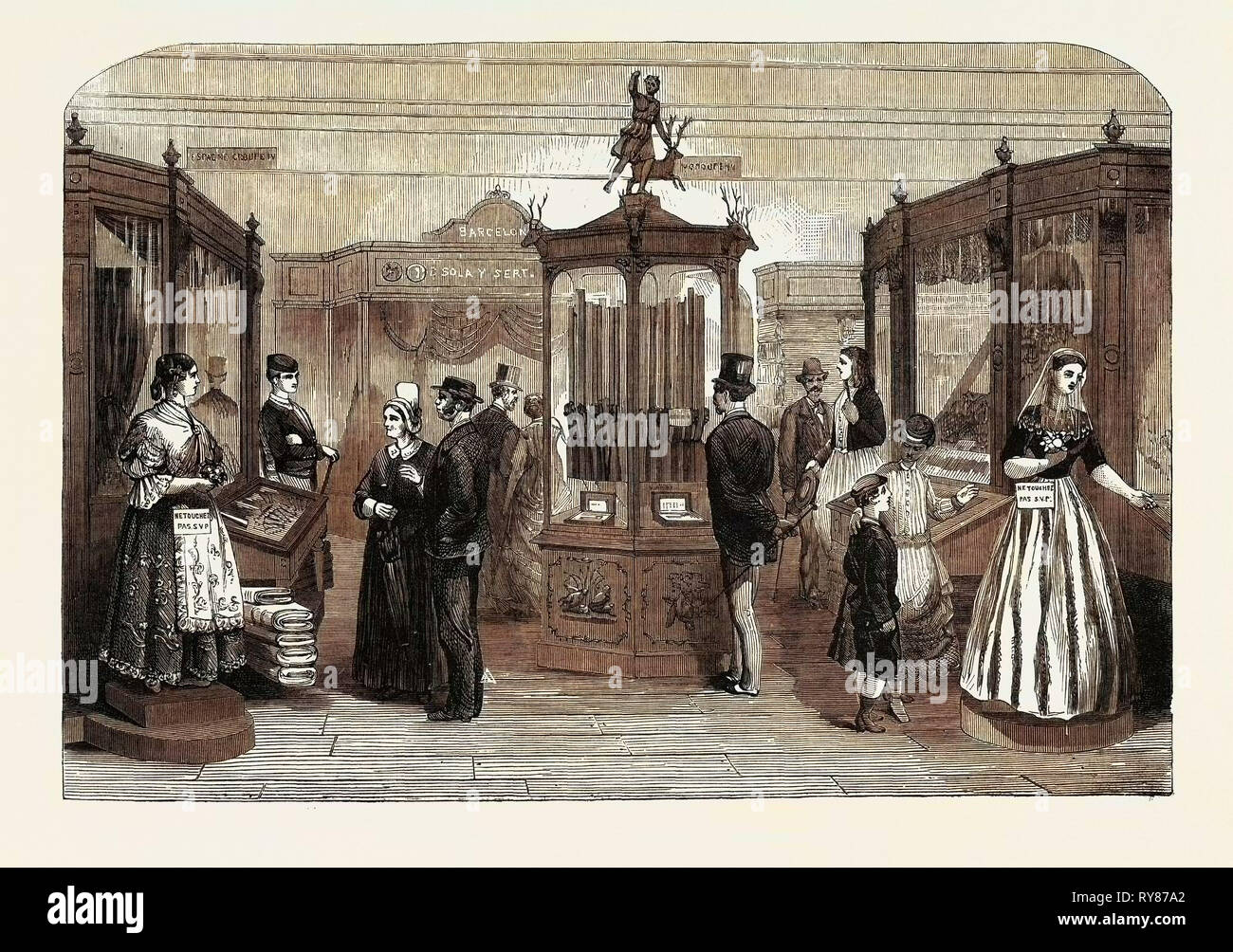 Die spanische Sektion der Internationalen Pariser Ausstellung Frankreich 1867 Stockfoto