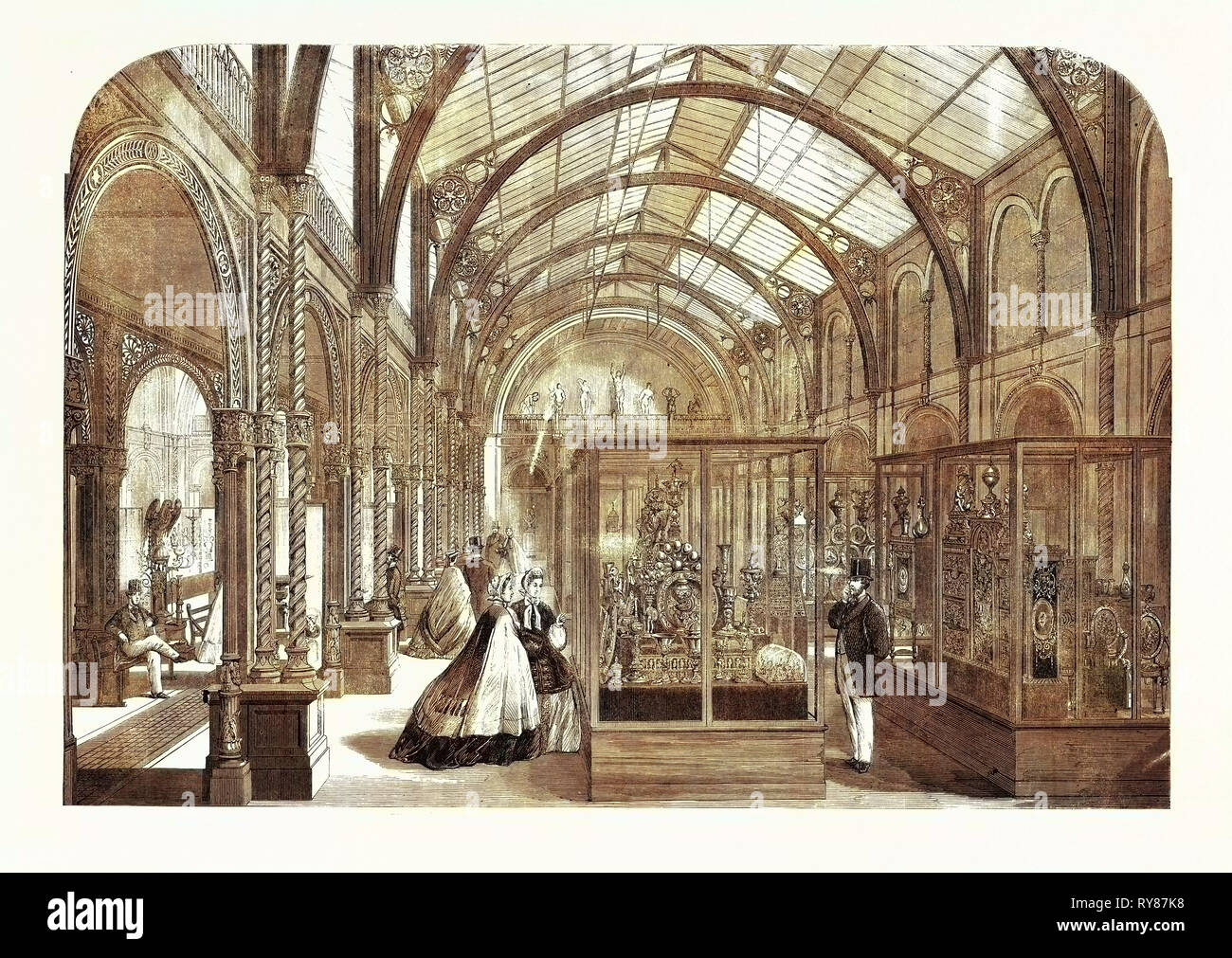 Das Darlehen Sammlung von Werken der Kunst im South Kensington Museum 1862 Stockfoto