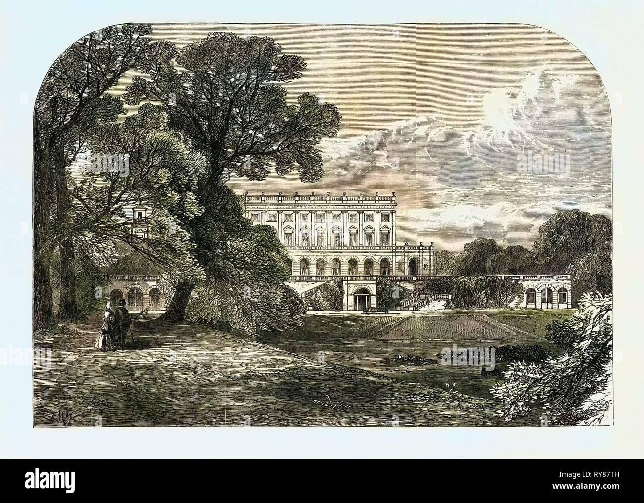 Cliefden die Residenz der Dowager Herzogin von Sutherland besucht von der Königin 1866 Stockfoto