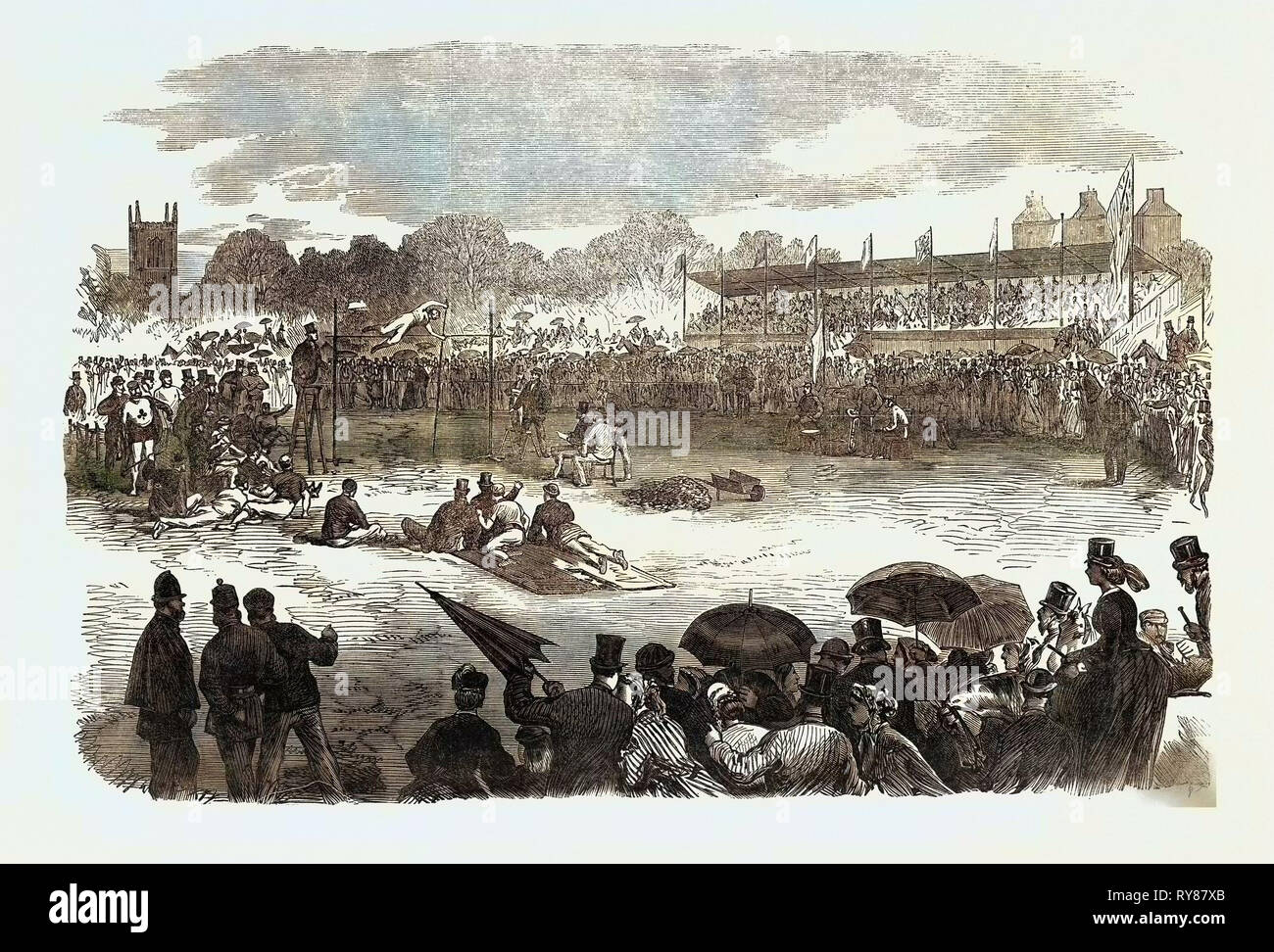 Öffentlichen Dienst athletische Sport an Beaufort House Walham Grün 1866 Stockfoto