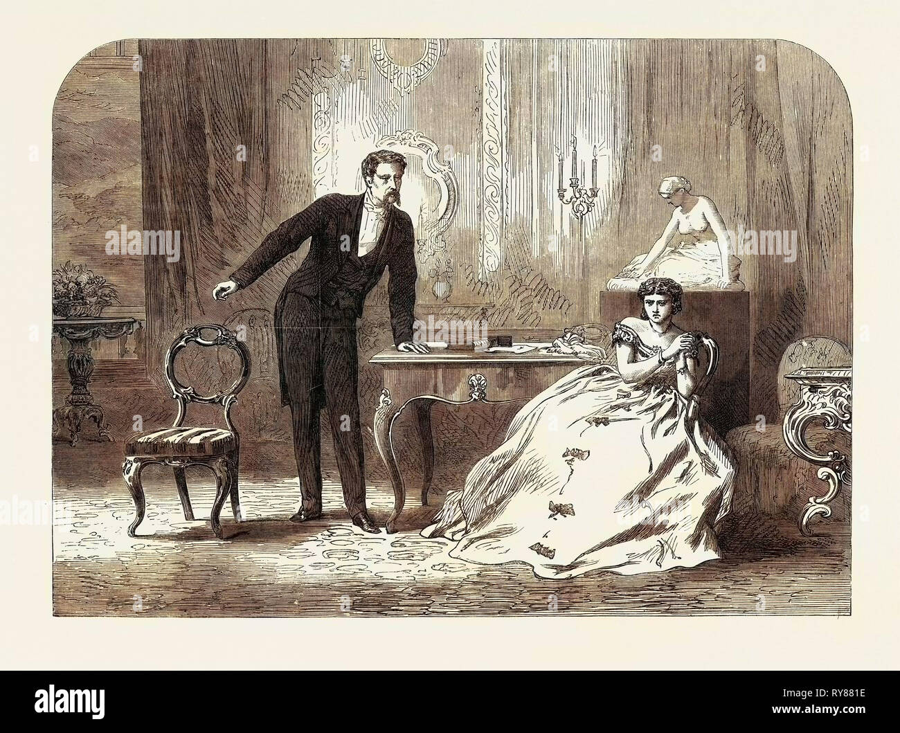 Szene aus der Liebling von Fortune am Haymarket Theatre London UK 1866 Stockfoto