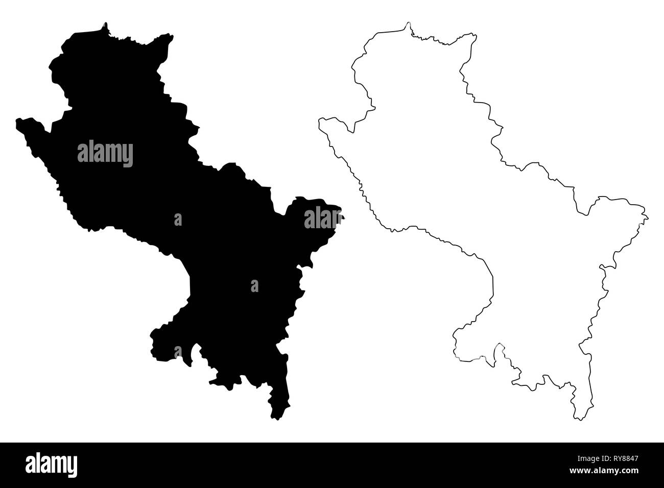 Cuzco Abteilung (Republik Peru, Regionen von Peru) Karte Vektor