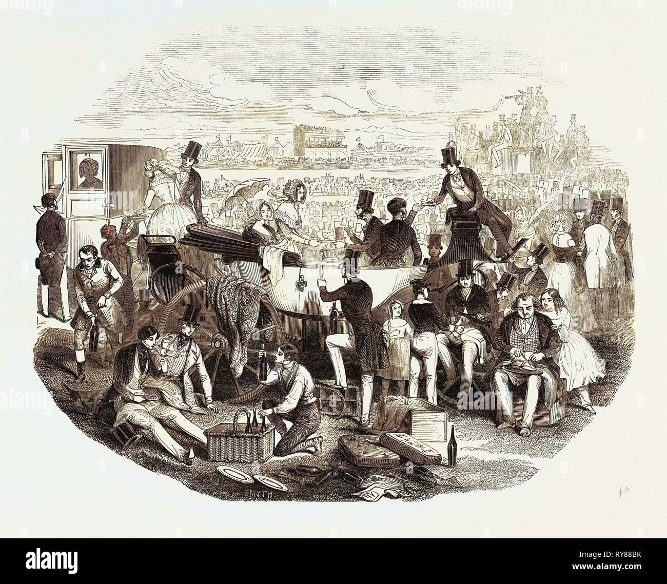 Picknick Party, in Ascot Rennen Stockfoto