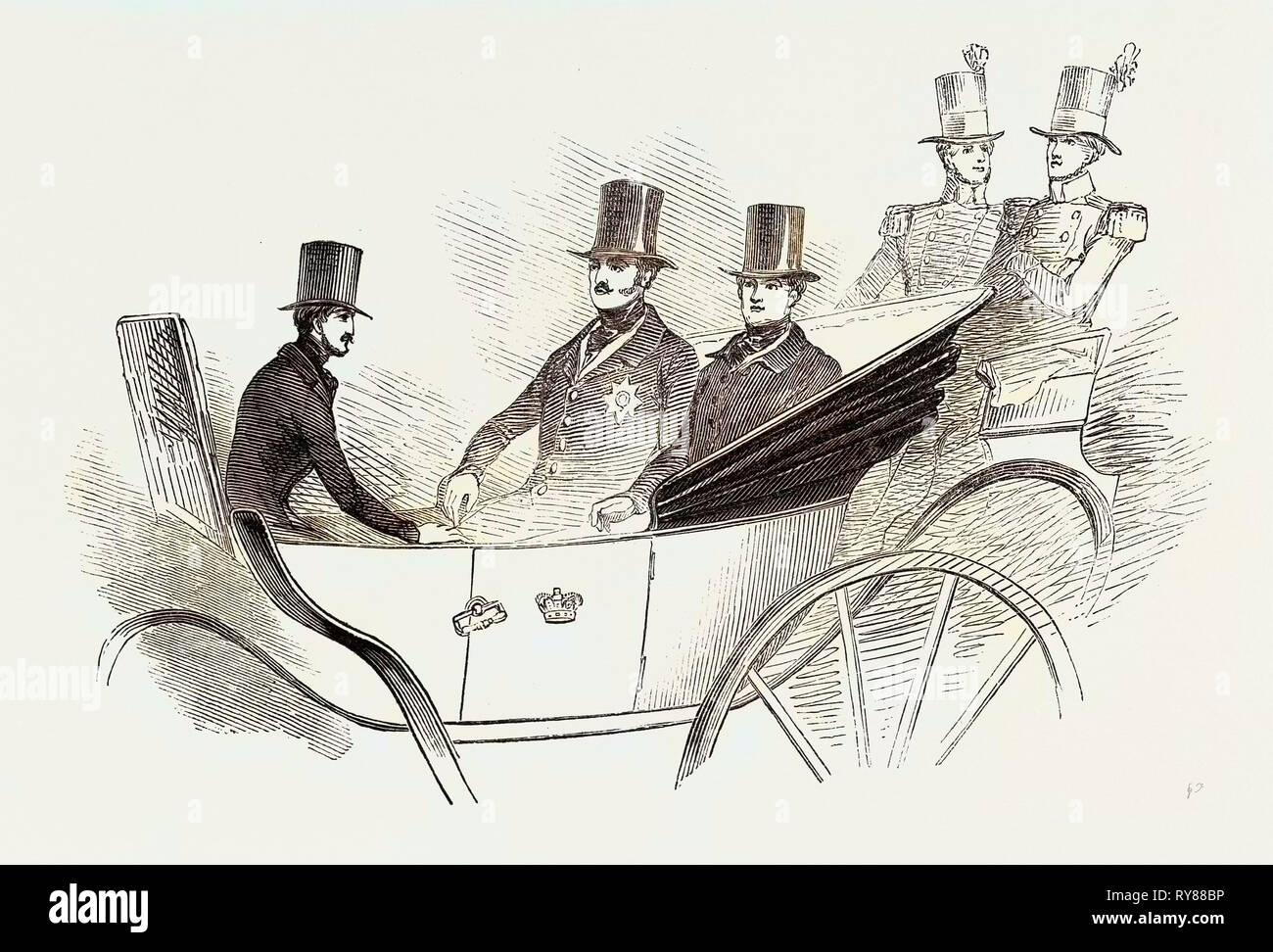 Der Kaiser von Rußland, der König von Sachsen, und Prinz Albert, in Ascot Rennen Stockfoto