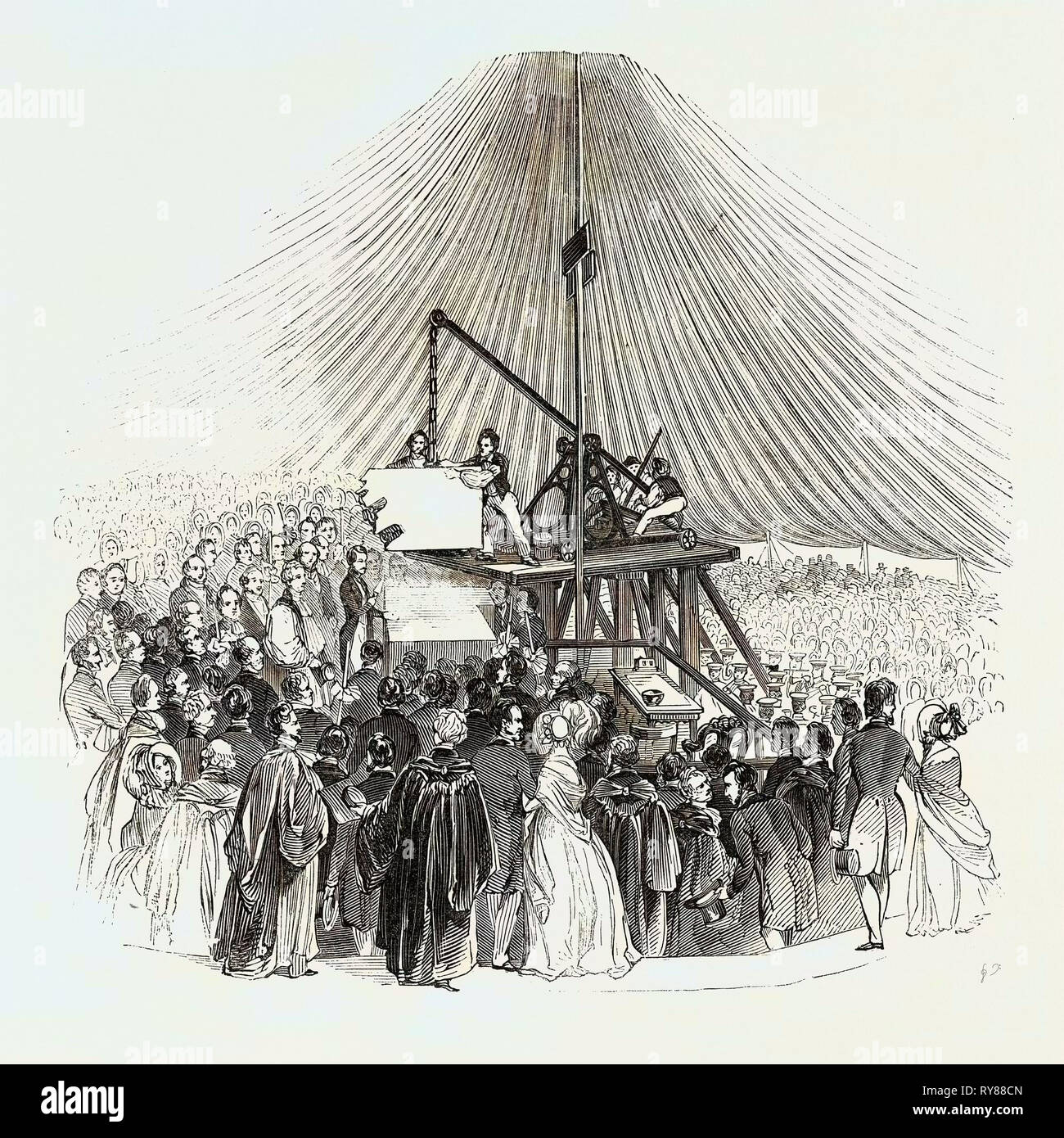 Seine Königliche Hoheit, Prinz Albert Festlegung der erste Stein für die neue Klinik für Verbrauch, etc., Fulham Road Stockfoto