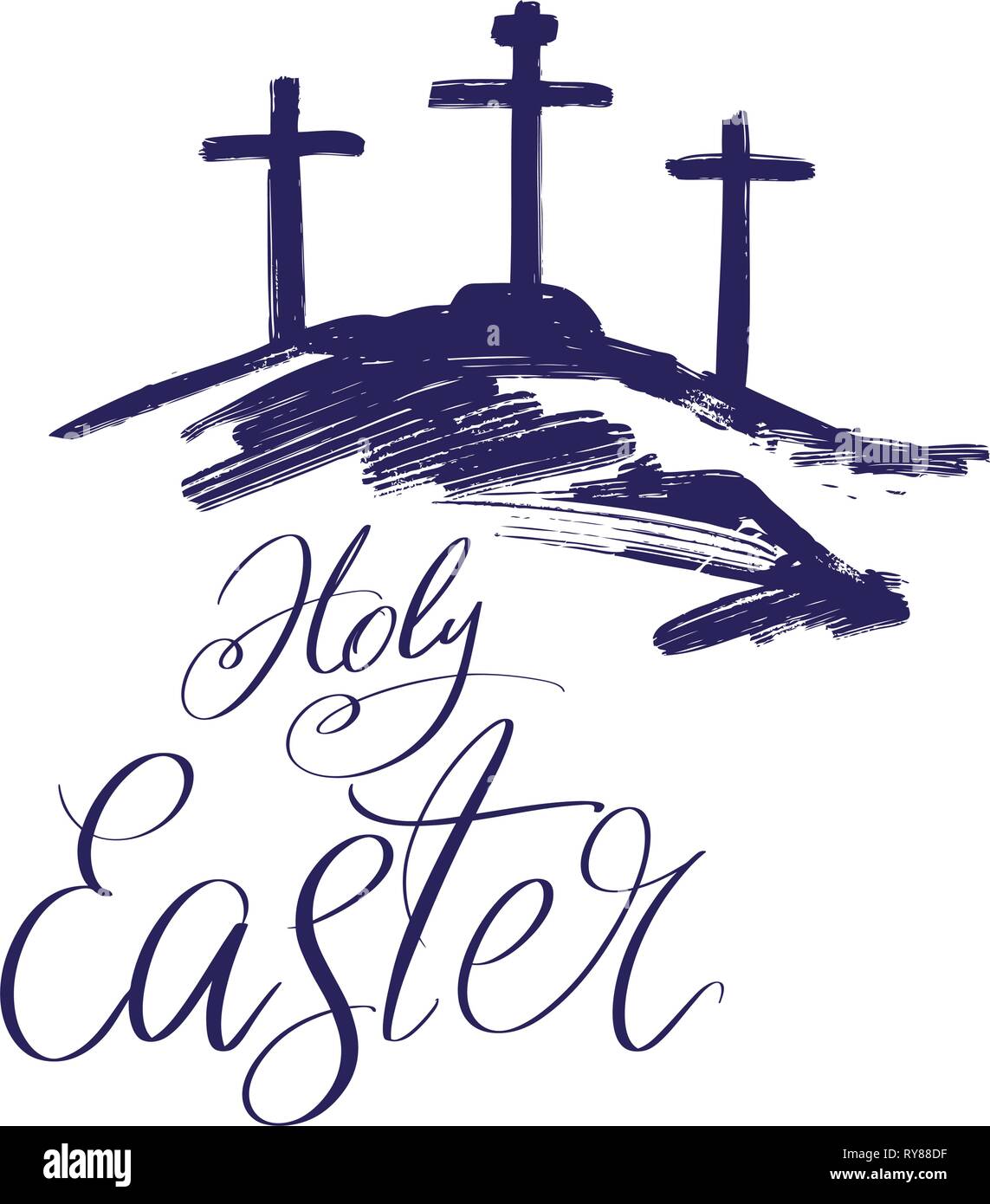 Ostern Urlaub Religi sen Kalligrafischen Text Symbol Des Christentums