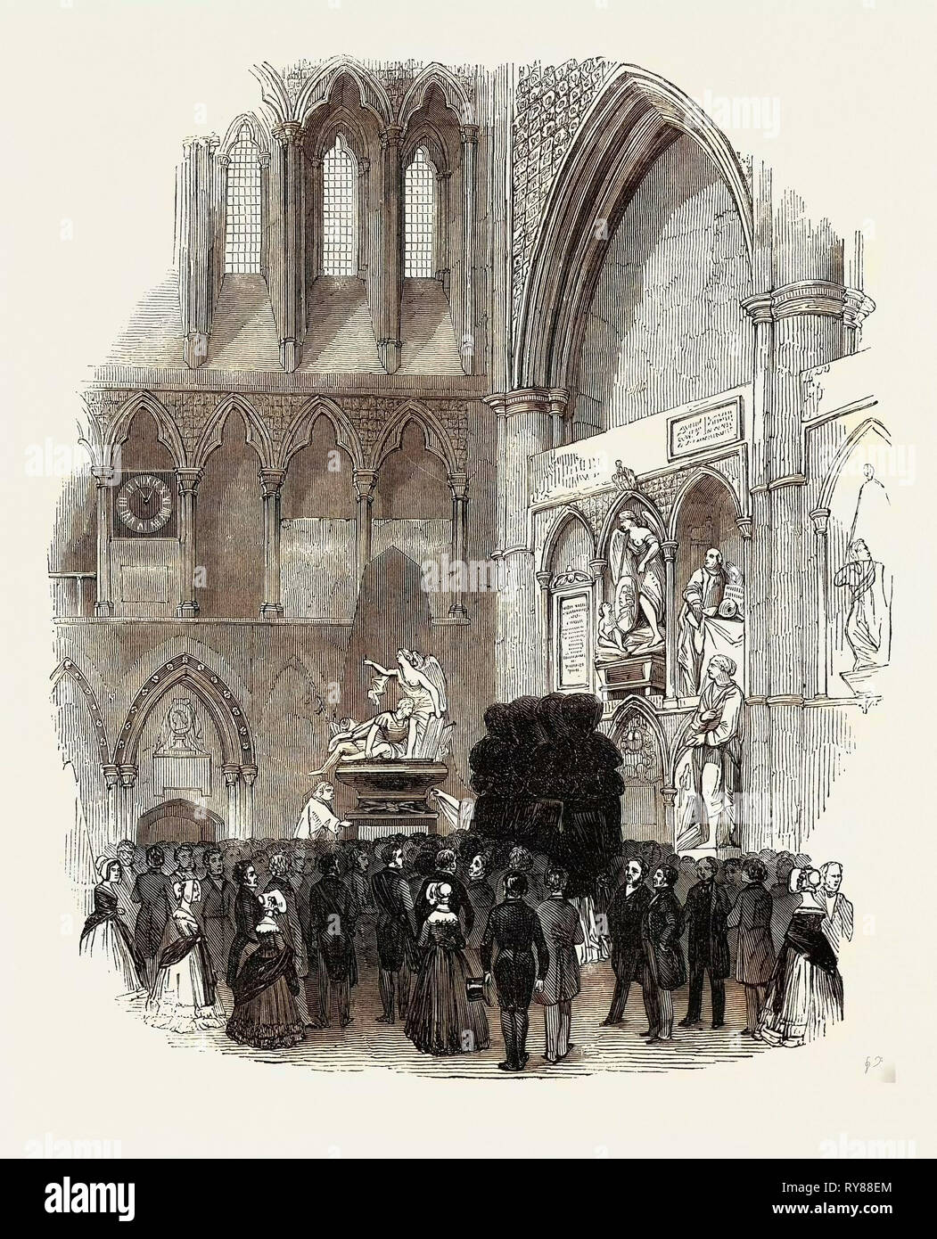 Beerdigung von Campbell, der Dichter, in der Westminster Abbey, am Mittwoch letzte Stockfoto
