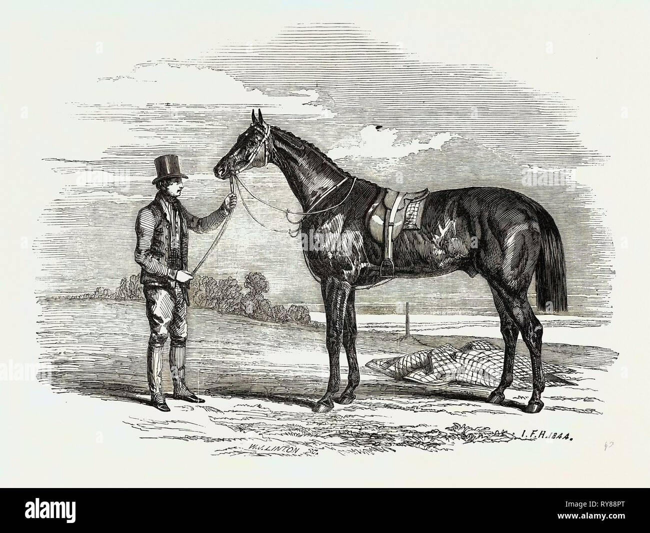 Foigh-a-Ballagh, der Sieger des Grossen St. Leger und Großfürst Michael Stangen Stockfoto