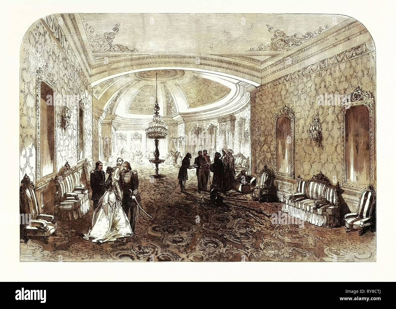 Der Prinz und die Prinzessin von Wales in Ägypten: Der Palast der Esbekieh Kairo Ägypten 1869 Stockfoto