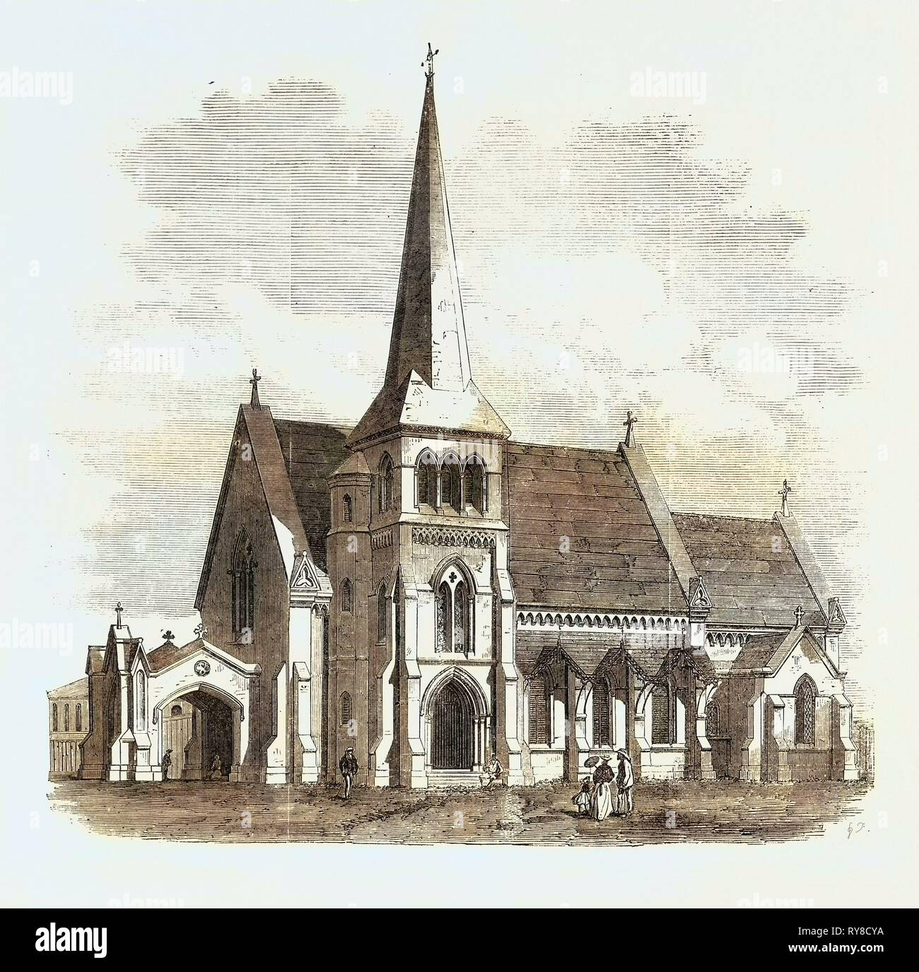 Die Trinity Church Rangun britischen Burmah 1869 Stockfoto