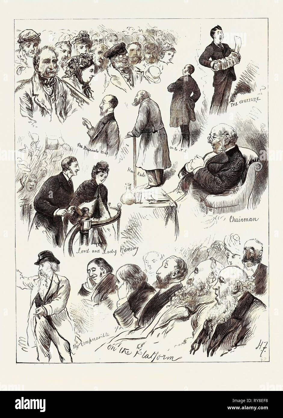 Der Liverpool Wahl: eine Station Konferenz 1880 Stockfoto