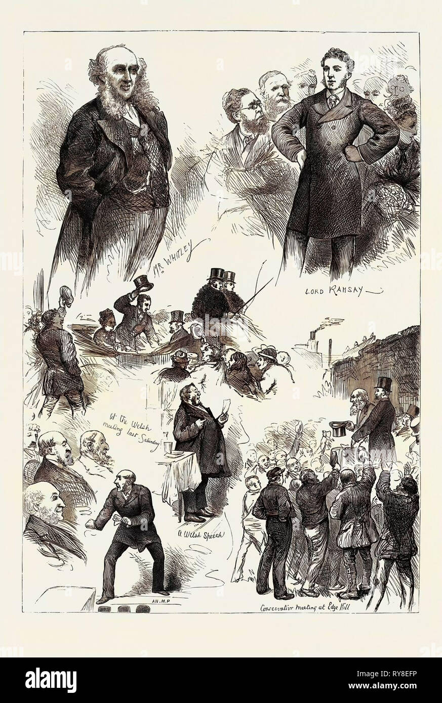 Der Liverpool Wahl 1880 Stockfoto
