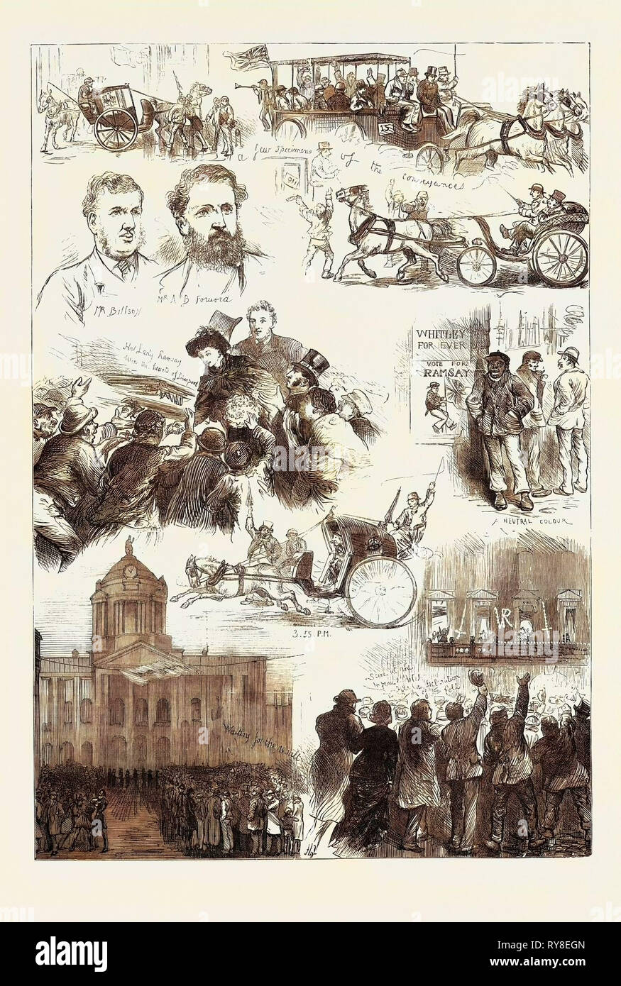 Der Liverpool Wahl 1880 Stockfoto