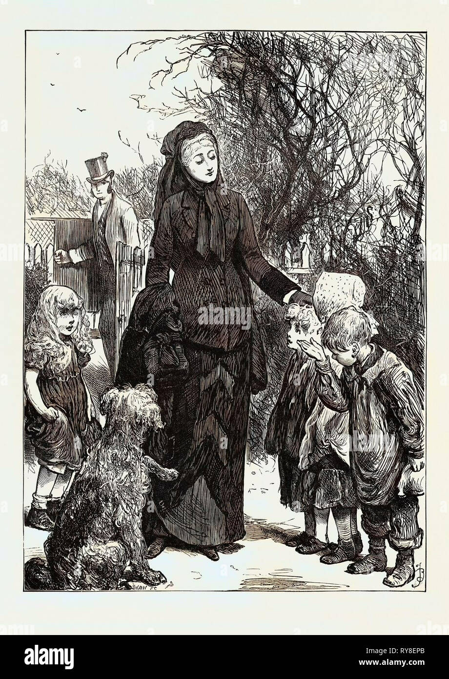 Die reiche Witwe 1880 Stockfoto
