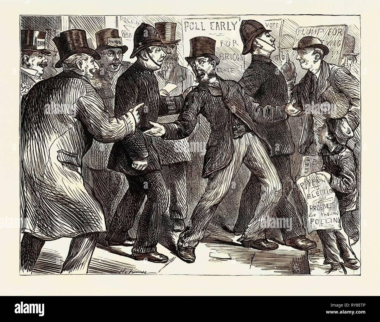 Wahl Skizzen: Das Schicksal einer Personator 1880 Stockfoto