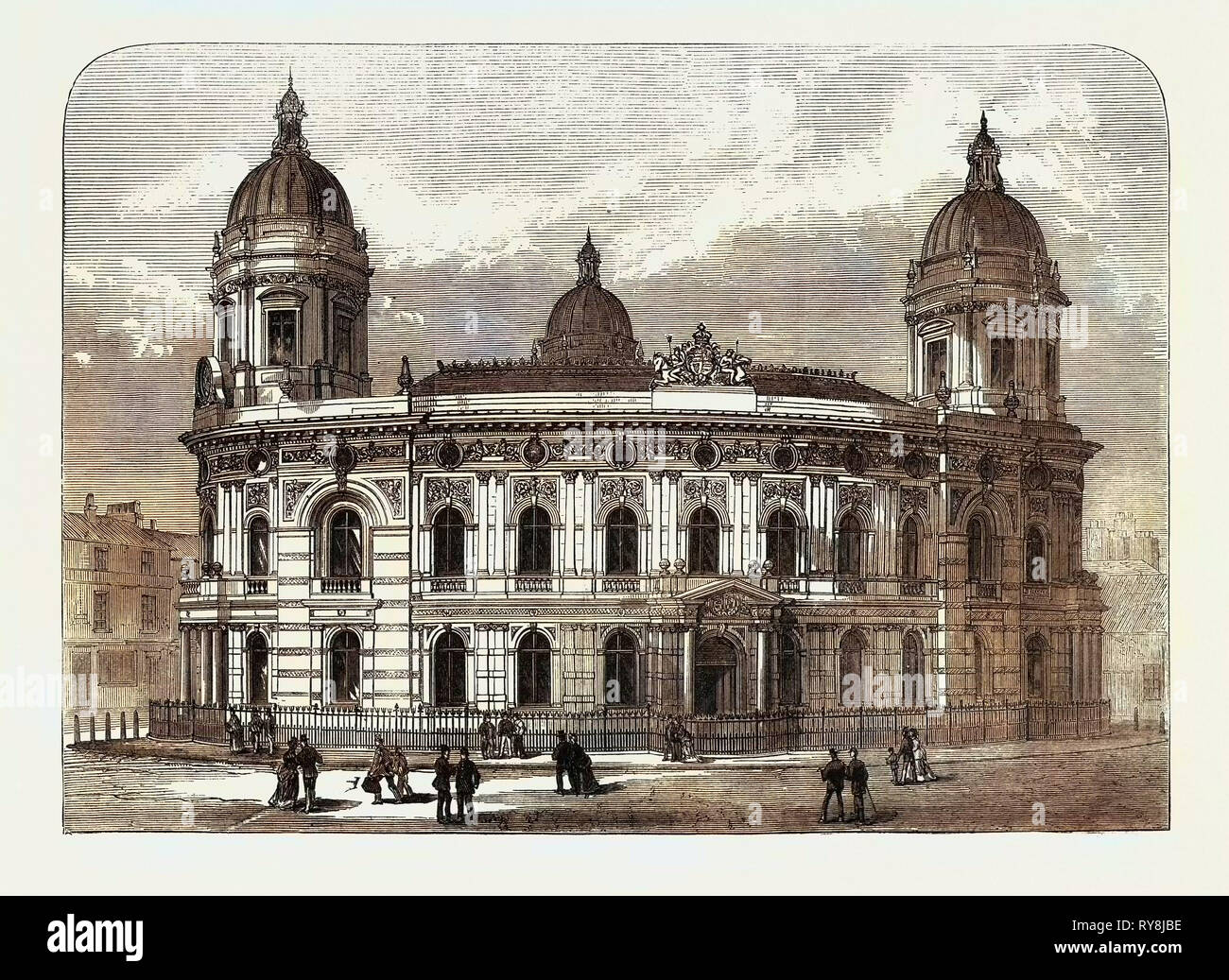 Das neue Dock Büros Rumpf 1871 Stockfoto