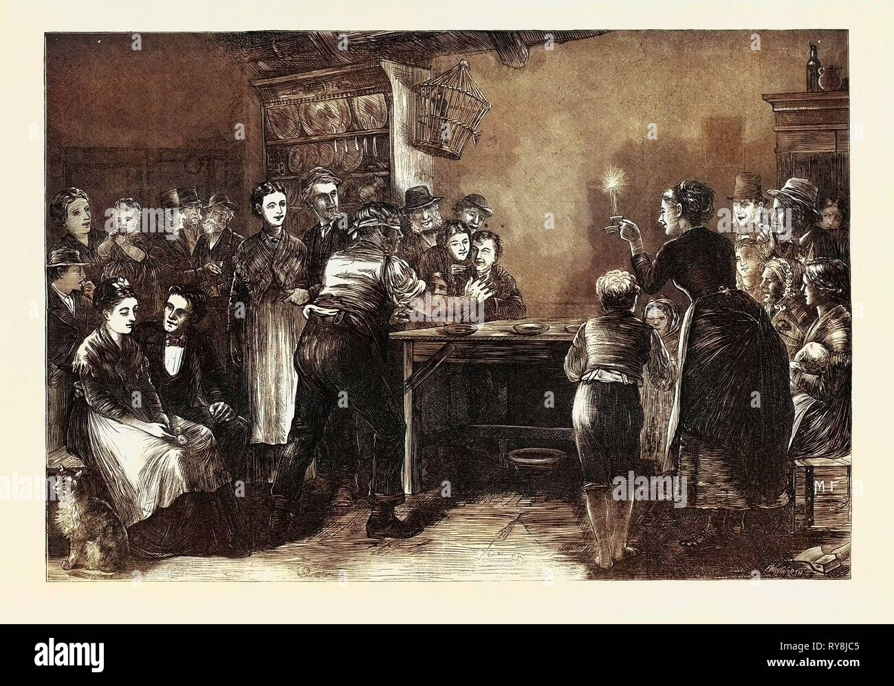 November Nacht in Irland 1871 Stockfoto