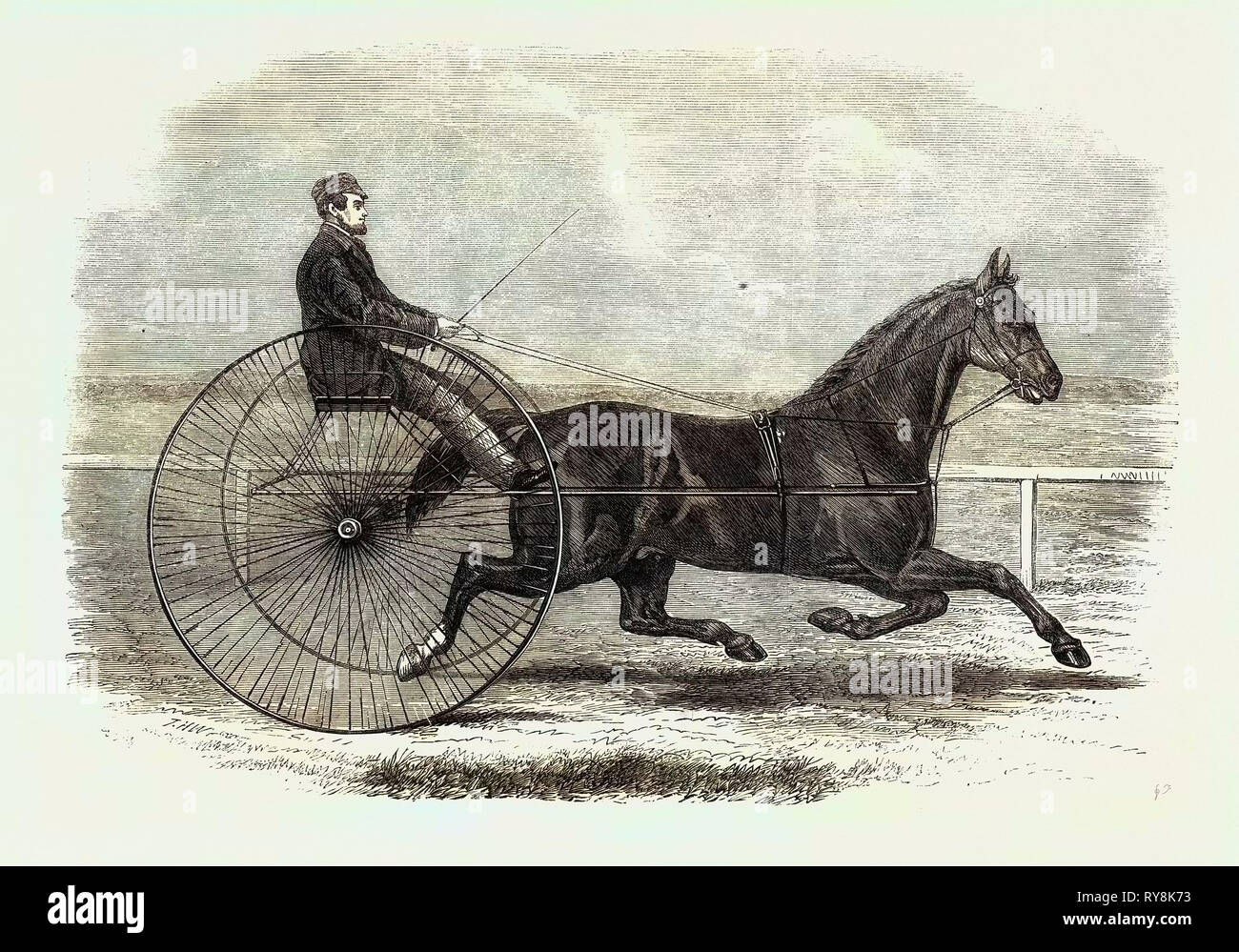 Jackey der Sieger des späten Aintree Trab Stangen bei Liverpool Stockfoto