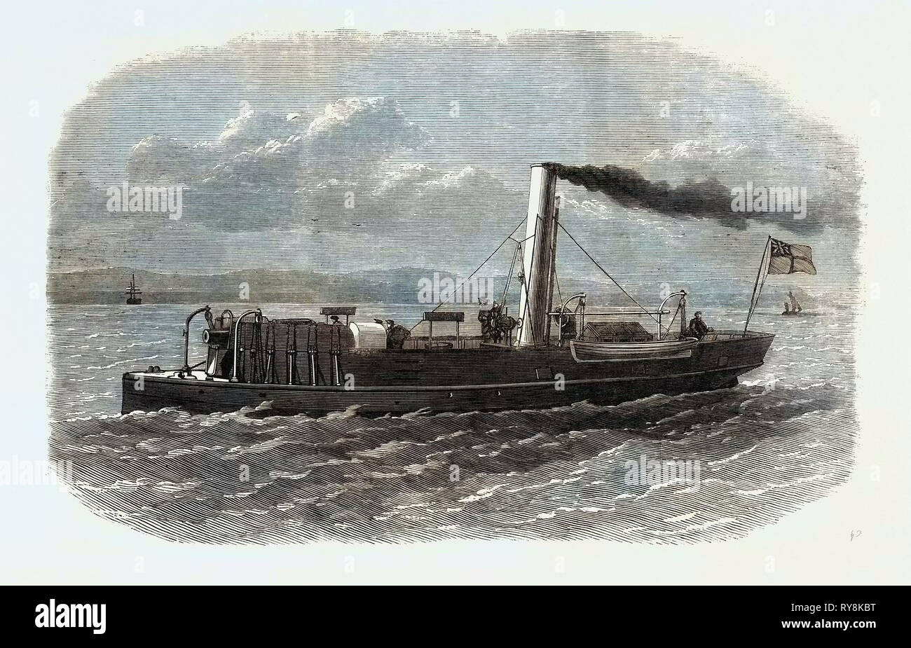 Die neuen Gun-Boat überzeugte bei der Elswick Newcastle-on-Tyne 1868 Stockfoto