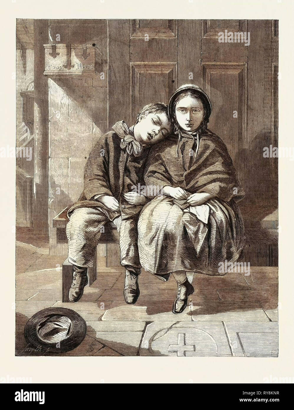 Die Predigt, in der Ausstellung der Gesellschaft der britischen Künstler 1861 Stockfoto