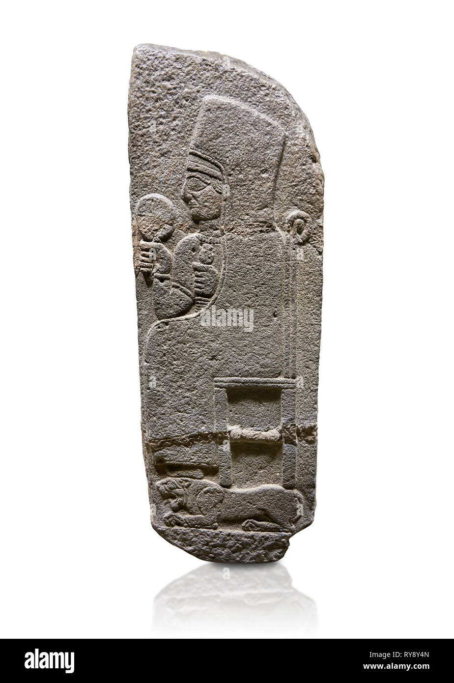 Hethiter monumentale Relief modellierten orthostat stone Panel von einer Prozession Basalt, Karkamıs, (Kargamıs), Karkemisch (Karkemish), 900 - 700 V.CHR. Anatolien Stockfoto