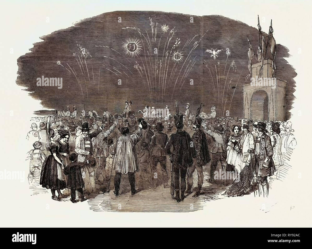 Rückkehr des Kaisers von Österreich, Wien, 1852 Stockfoto