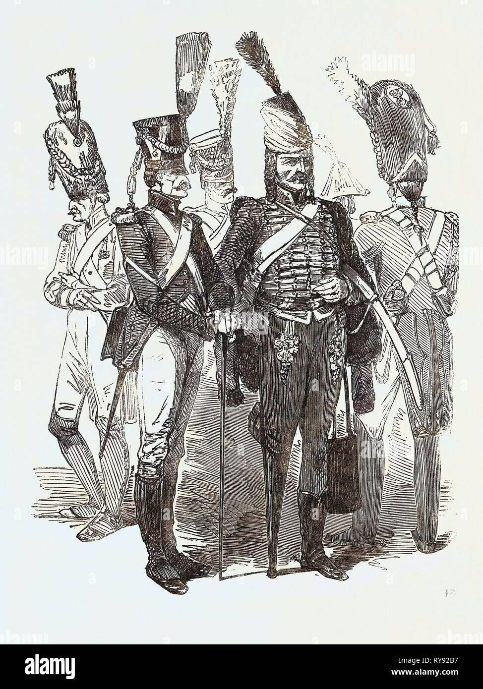 Alte Soldaten des französischen Empire, 1852 Stockfoto