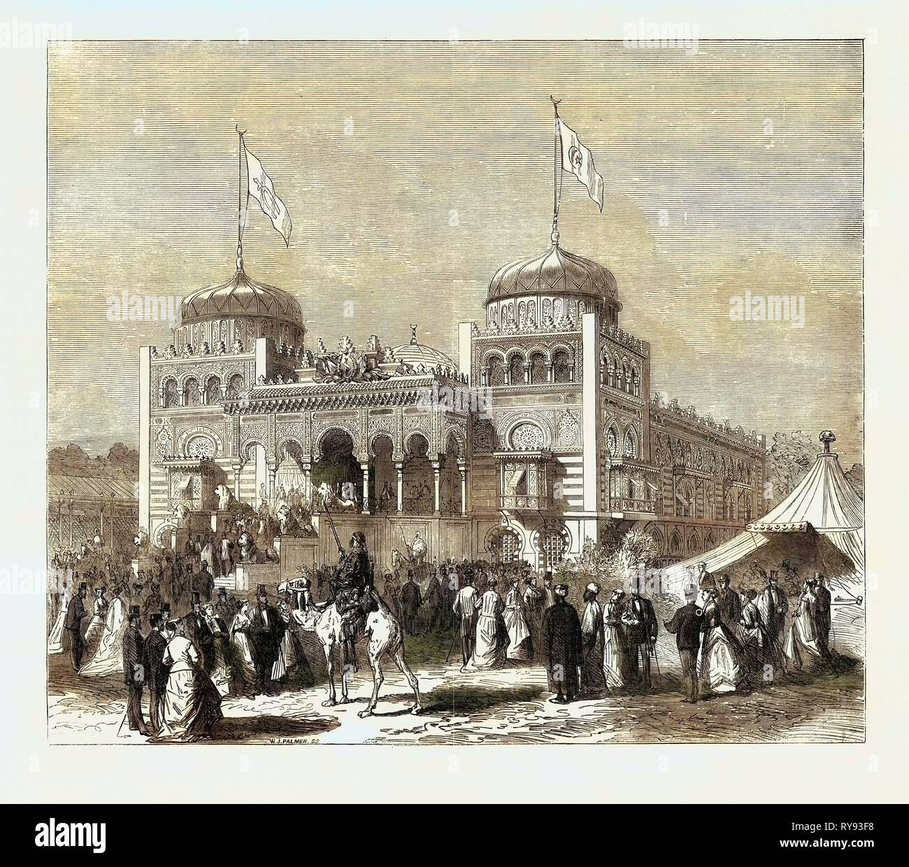 Palast des Bey von Tunis 1867 Stockfoto