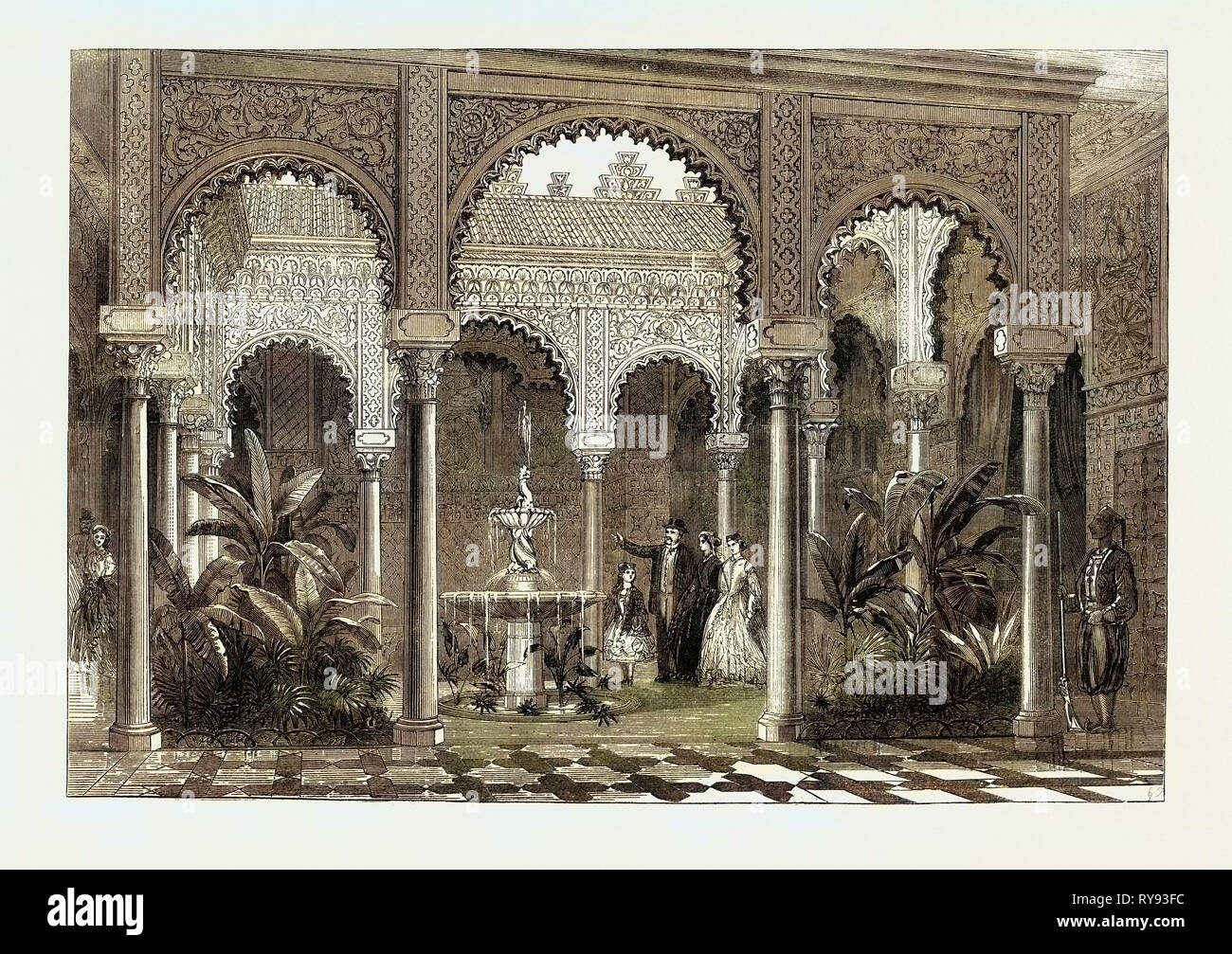 Innenraum der Palast des Bey von Tunis. Stockfoto