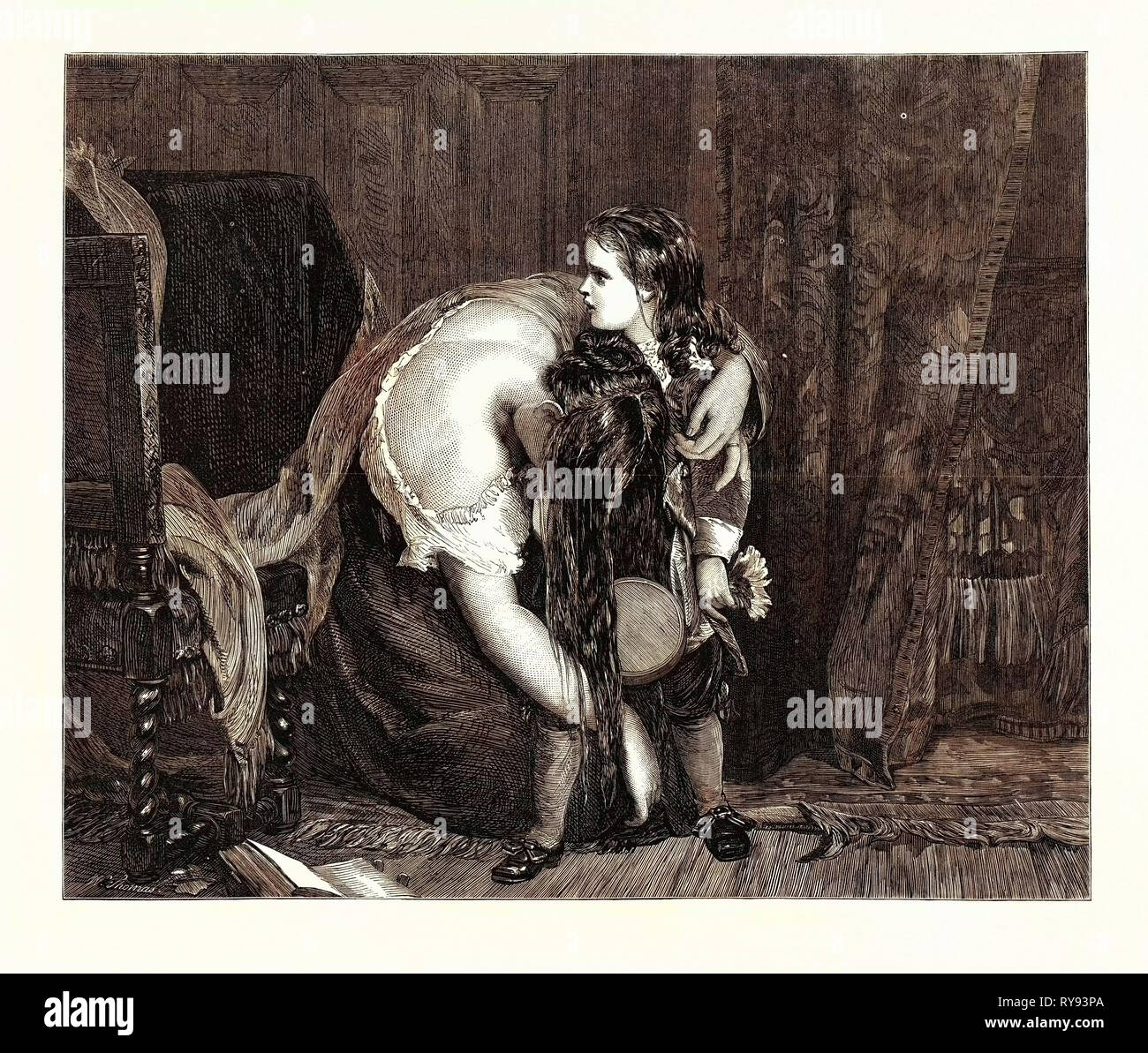 Das erste Gefühl der Trauer, in der Pariser Internationale Ausstellung Frankreich 1867 Stockfoto