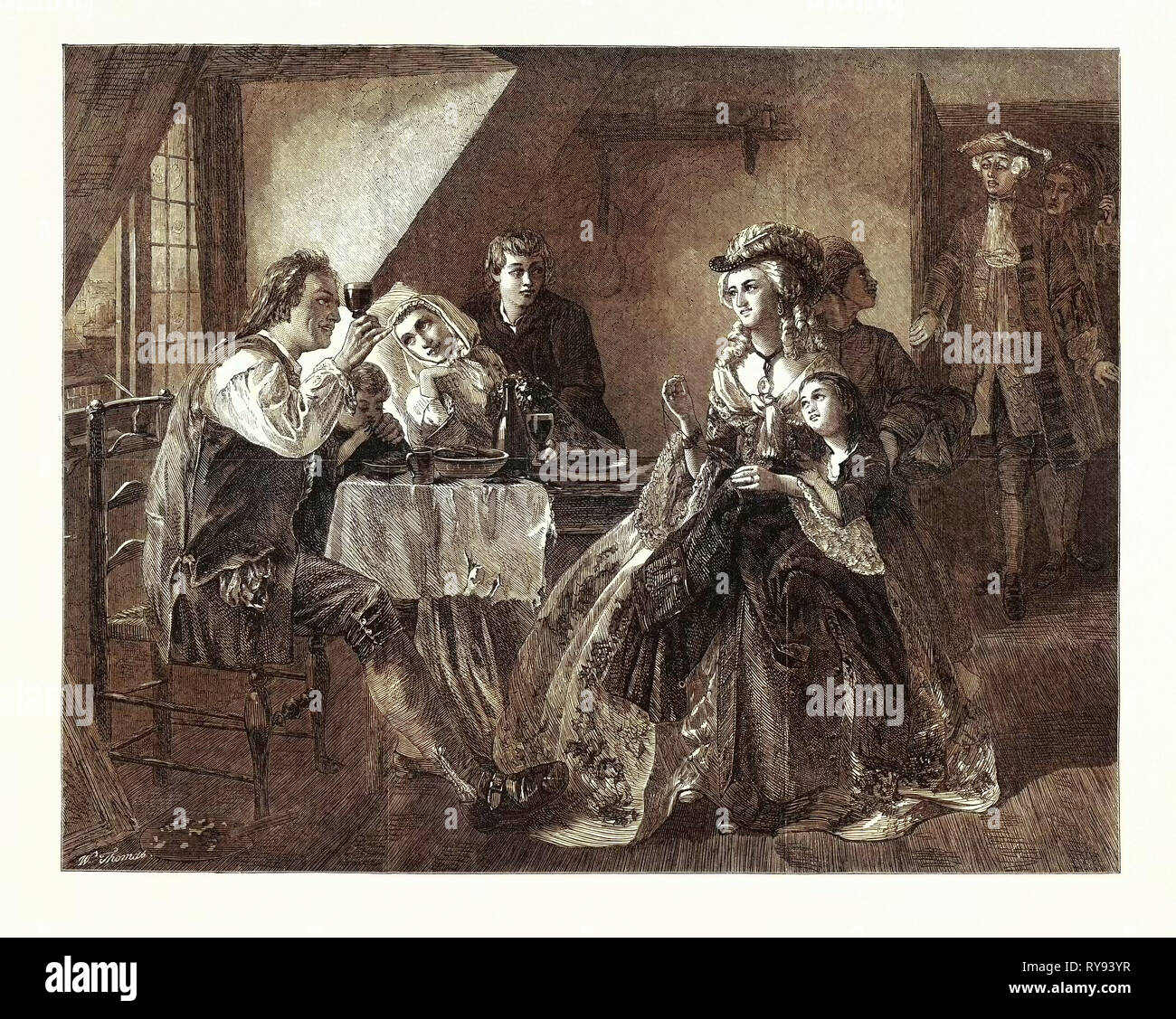 Peg Woffington Besuchen zu Triplet, in der Pariser Internationale Ausstellung Frankreich 1867 Stockfoto