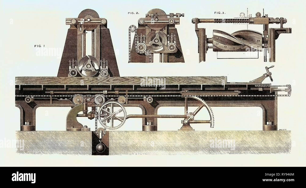 Der Pariser Internationale Ausstellung: Hobelmaschine Frankreich 1867 Stockfoto