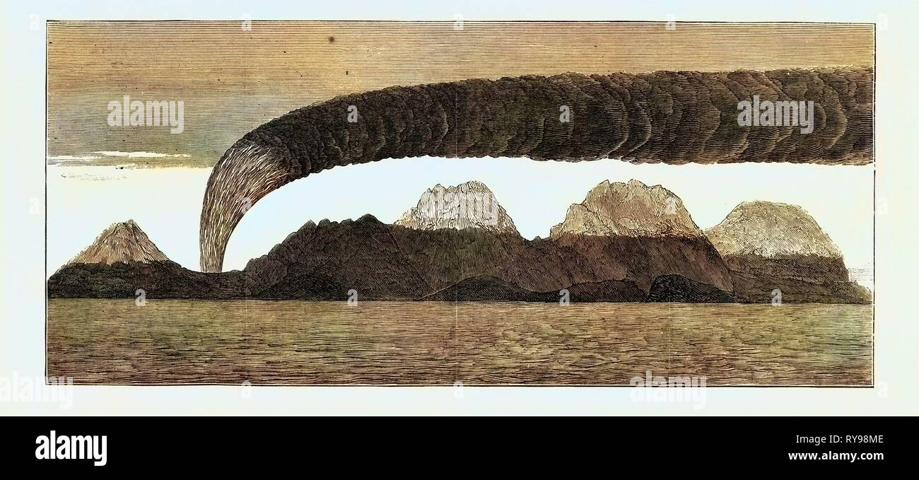 Der Ausbruch auf dem Berg Hecla, Island, Zinn Fjeld Stockfoto