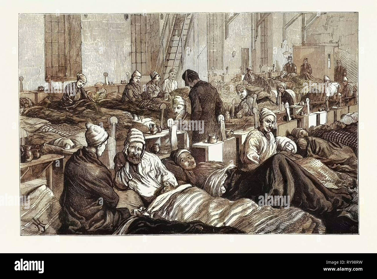 Britische karitative Arbeit in der Türkei, Interieur des Krankenhauses die Stafford's House Gesellschaft Rustchuk, Türkei Stockfoto