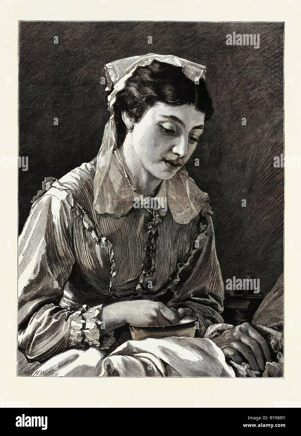 Britische karitative Arbeit in der Türkei - eine Krankenschwester Stockfoto