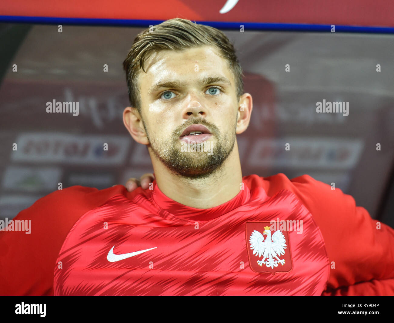 CHORZOW, Polen - 11. OKTOBER 2018: Fußball-Nationen League Division A Gruppe 3 match Polen vs Portugal 2:3. Im Bild Torhüter Bartlomiej Dra Stockfoto