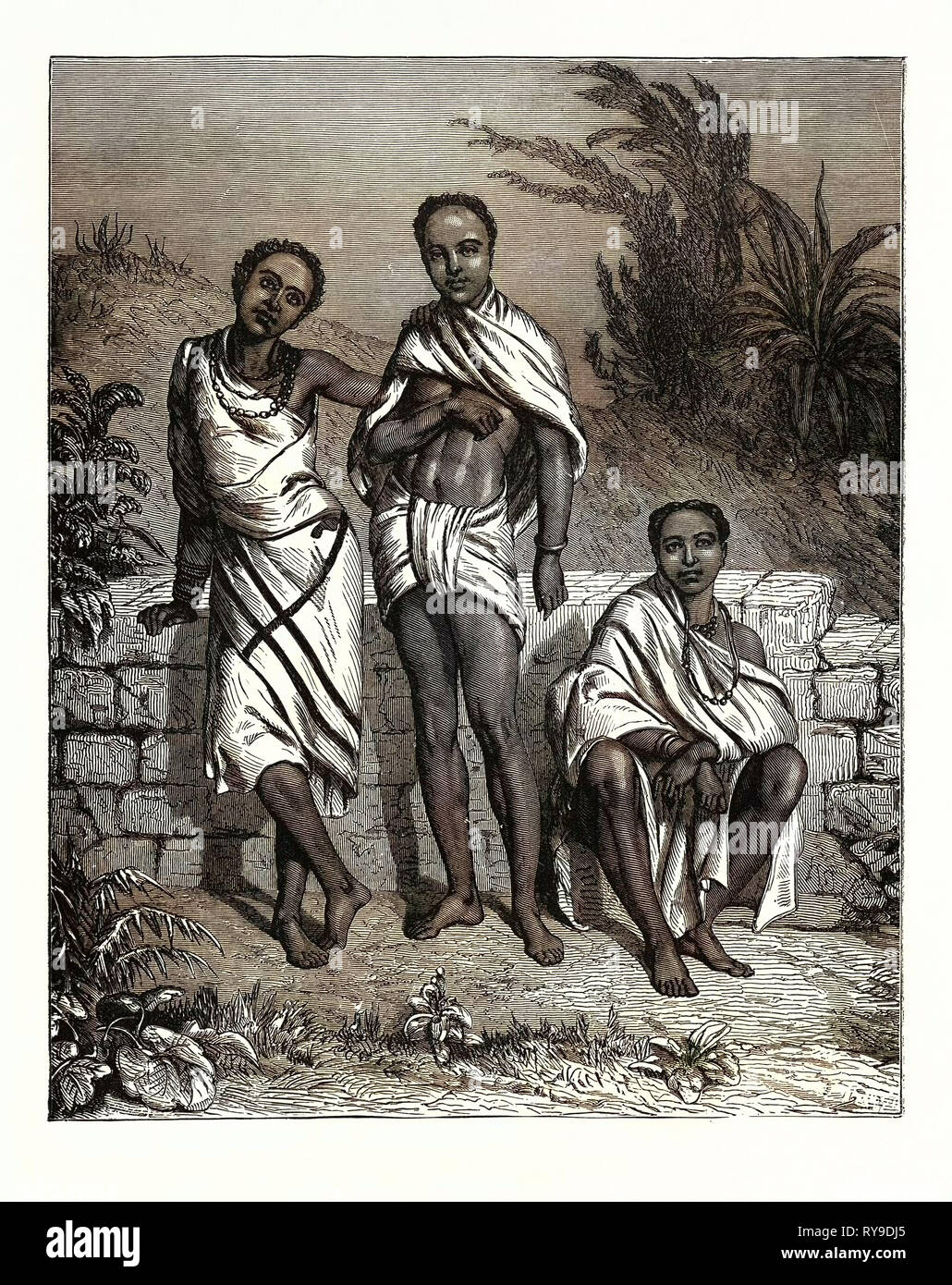 Khonds von der britischen Regierung gebildet. Khonds oder kandhs sind ein aborigine Stamm von Indien, bewohnen den Nebenfluss Orissa und Srikakulam, in den Bezirken von Andhra Pradesh Dharamshala Stockfoto