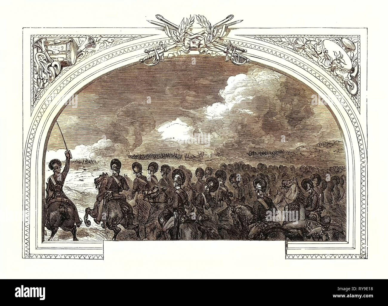 Schlacht von Assaye, (Wellesley), September 23., 1803. Einer großen Schlacht des Zweiten Anglo-Maratha Krieg gekämpft zwischen der Maratha Konföderation und der British East India Company. Es trat am 23. September 1803 in der Nähe von Assaye in Westindien Stockfoto