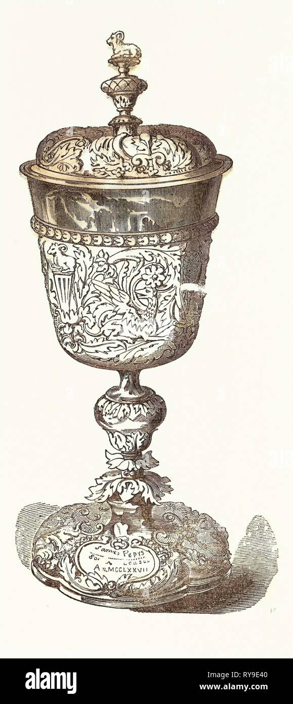 Clothworkers' Company's Cup, Pepys'. Worshipful Company der Clothworkers wurde von Royal Charter in 1528, London, Großbritannien, Großbritannien, England, Europa, Vereinigtes Königreich, Großbritannien, europäischen Stockfoto