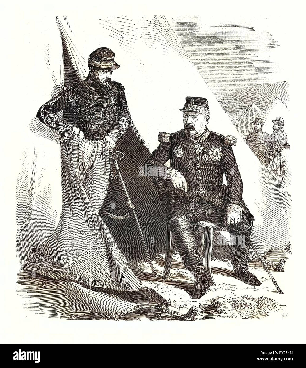 General Bosquet. Pierre Francois Joseph Redoute, 8. November 1810, Mont-De-Marsan, Landes vom 5. Februar 1861, war eine französische Armee. Er diente während der Eroberung Algeriens und der Krimkrieg, der Rückkehr von der Krim wurde er zum Marschall von Frankreich und Senator Stockfoto