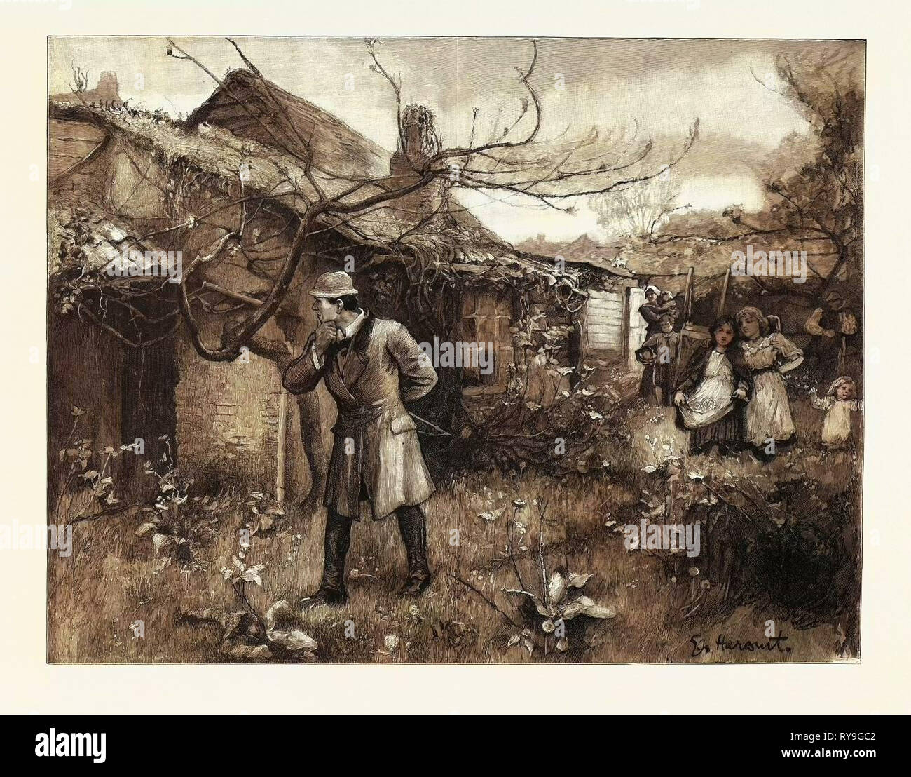 Der Erbe, von der Zeichnung von George Harcourt, englischer Maler 1868-1948, UK, 1892 Gravur Stockfoto