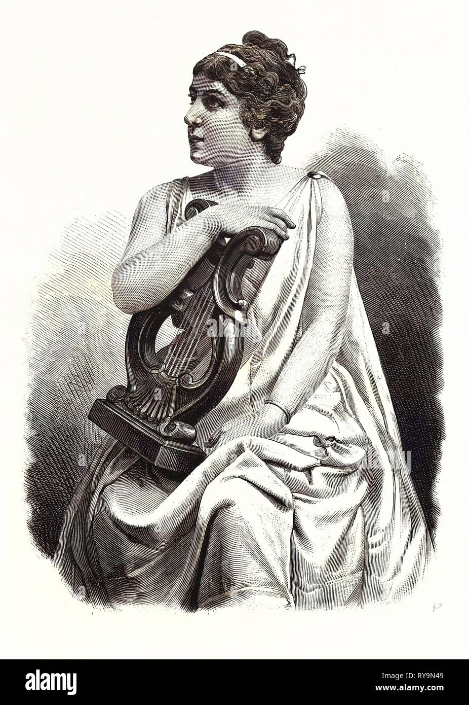 Madame Marie Roze - Mapleson, 1846-1926, französische Oper Sopran, als Margherita in der Oper Mefistofele, Gravur 1880 1881 Stockfoto