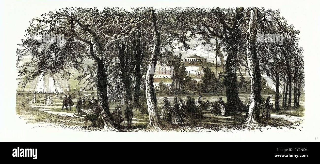 New York Battery Park und Garten Schloss Clinton Vereinigte Staaten von Amerika Stockfoto