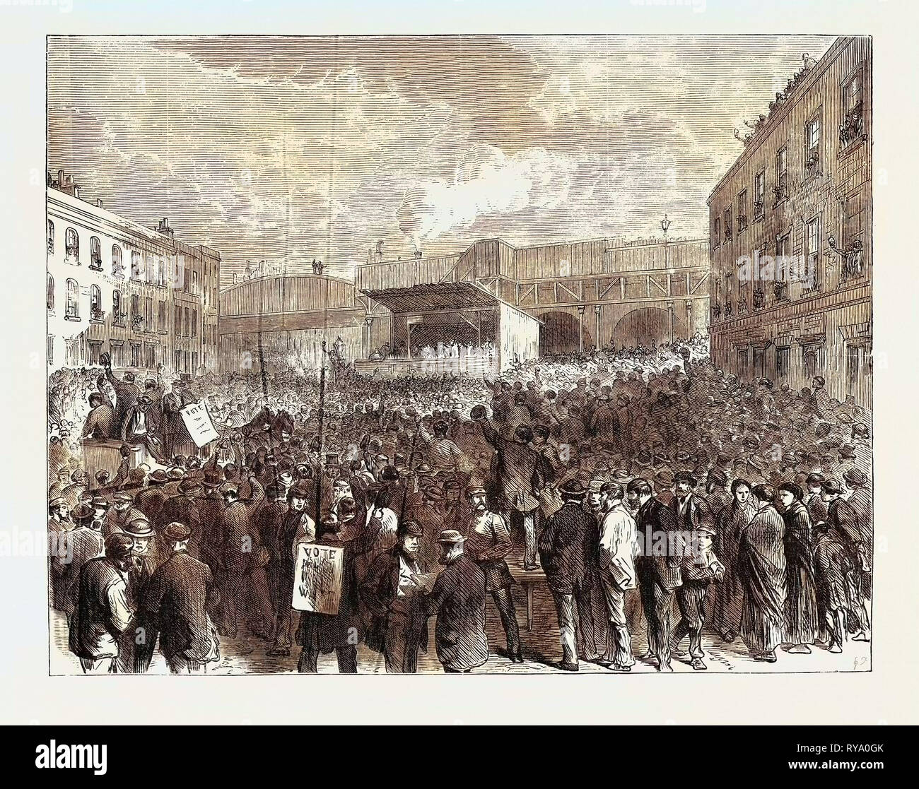 Wahl von Southwark, London, 1870 Stockfoto
