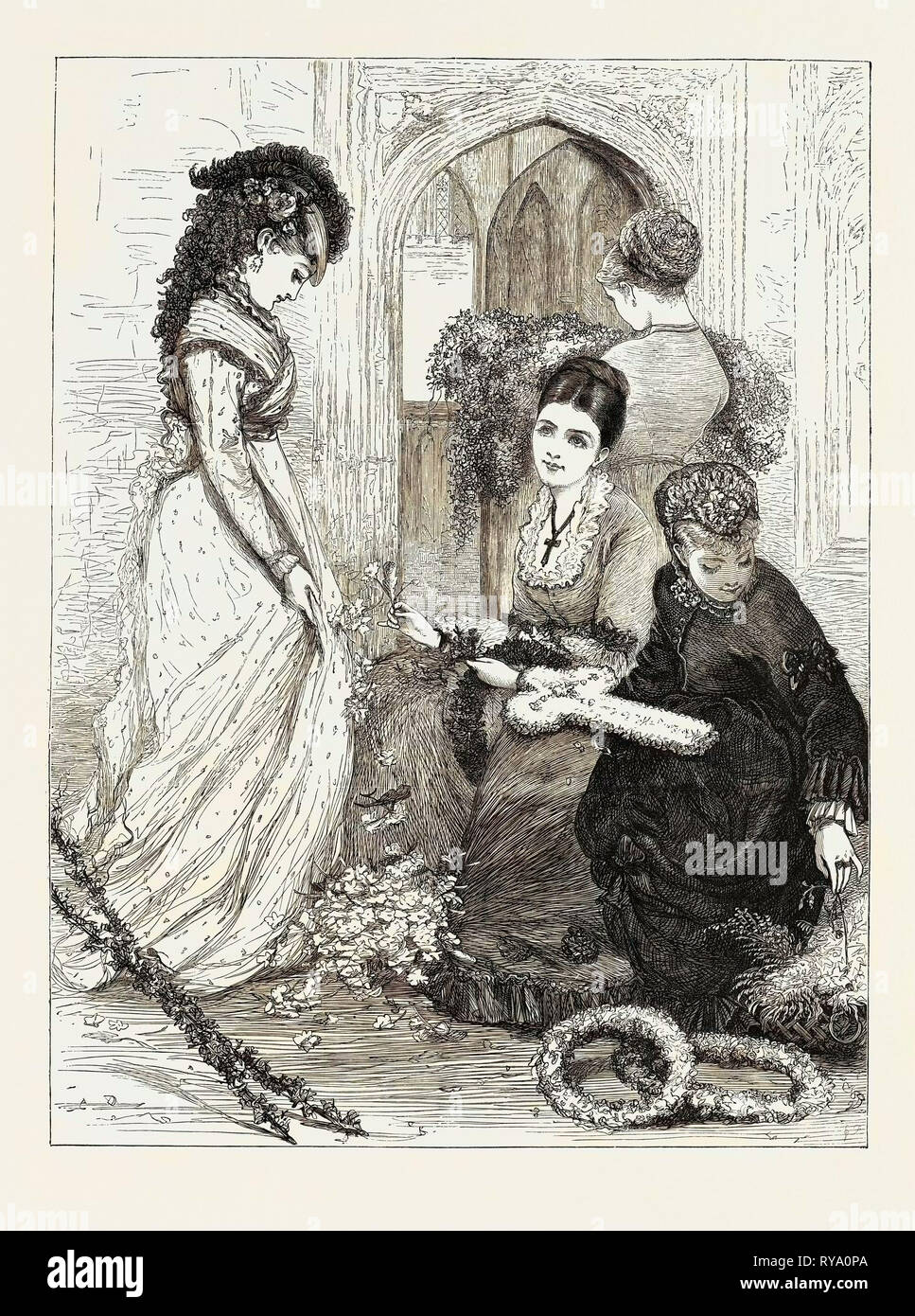 Kirche Dekoration zu Ostern 1870 Stockfoto