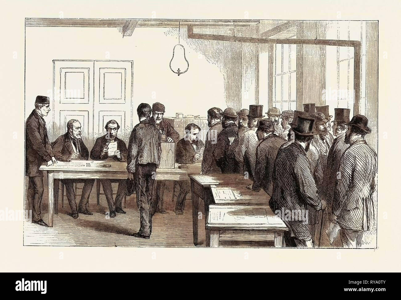 Die Plebiscitum. Zivilisten Abstimmung, 1870 Stockfoto