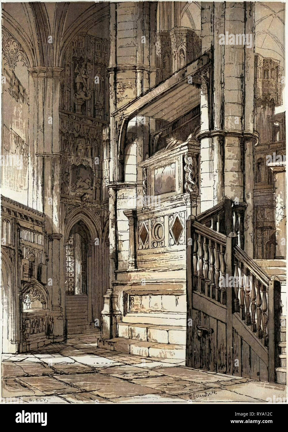 Eingang zur Kapelle von Edward dem Bekenner UK Stockfoto