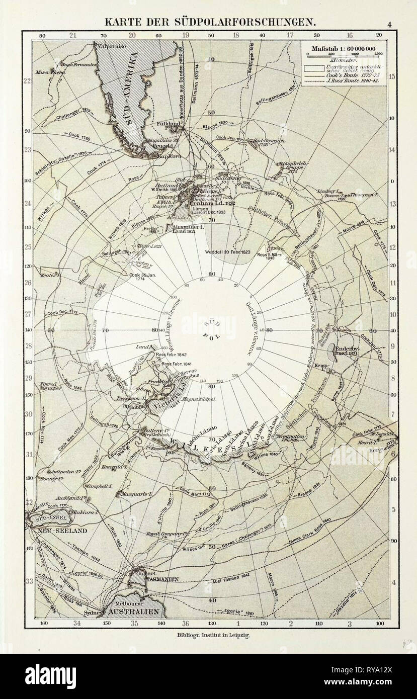 South pole map -Fotos und -Bildmaterial in hoher Auflösung – Alamy