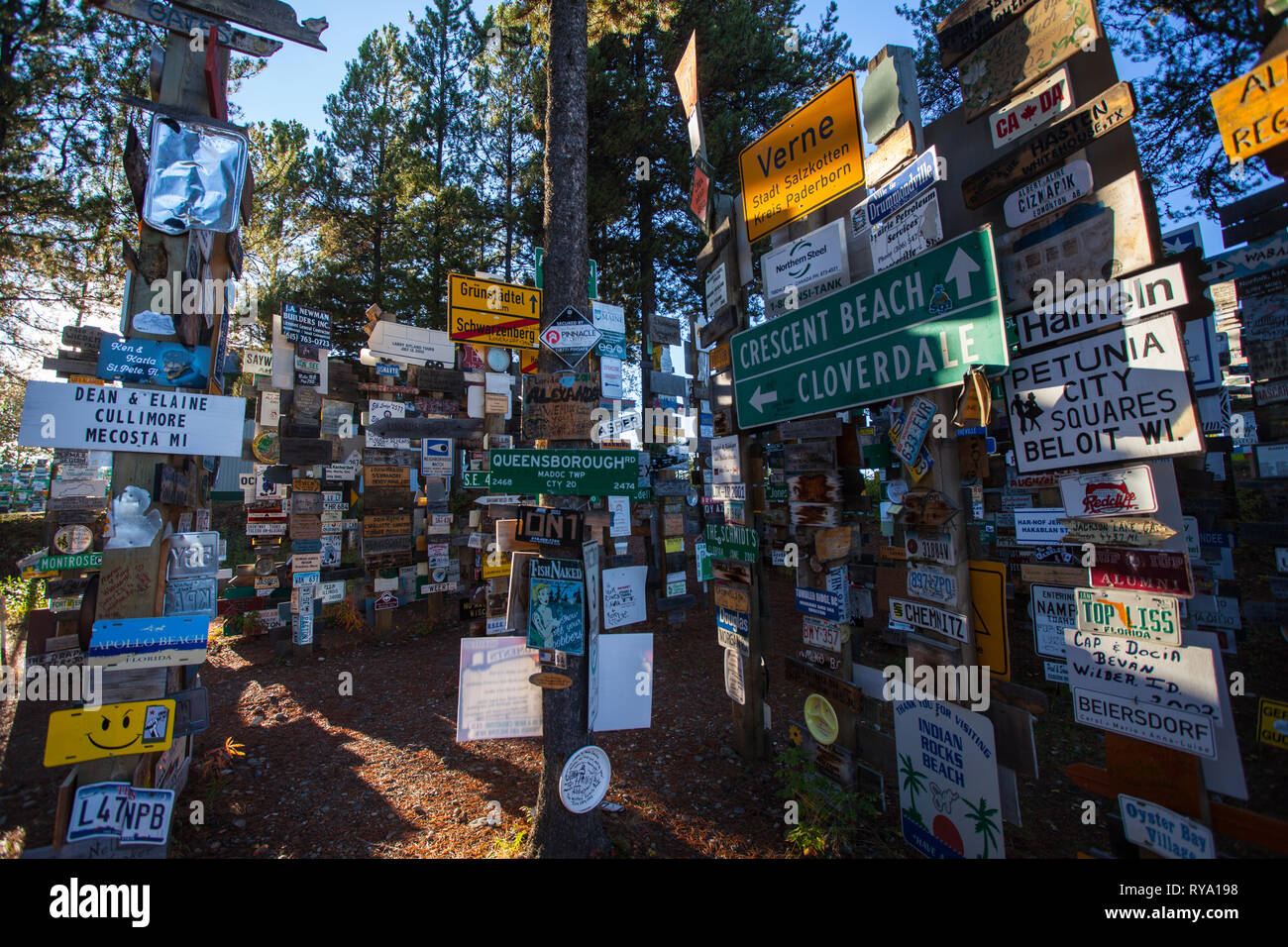 Watson Lake, Watson Lake Region, Yukon Territory, Kanada Stockfoto
