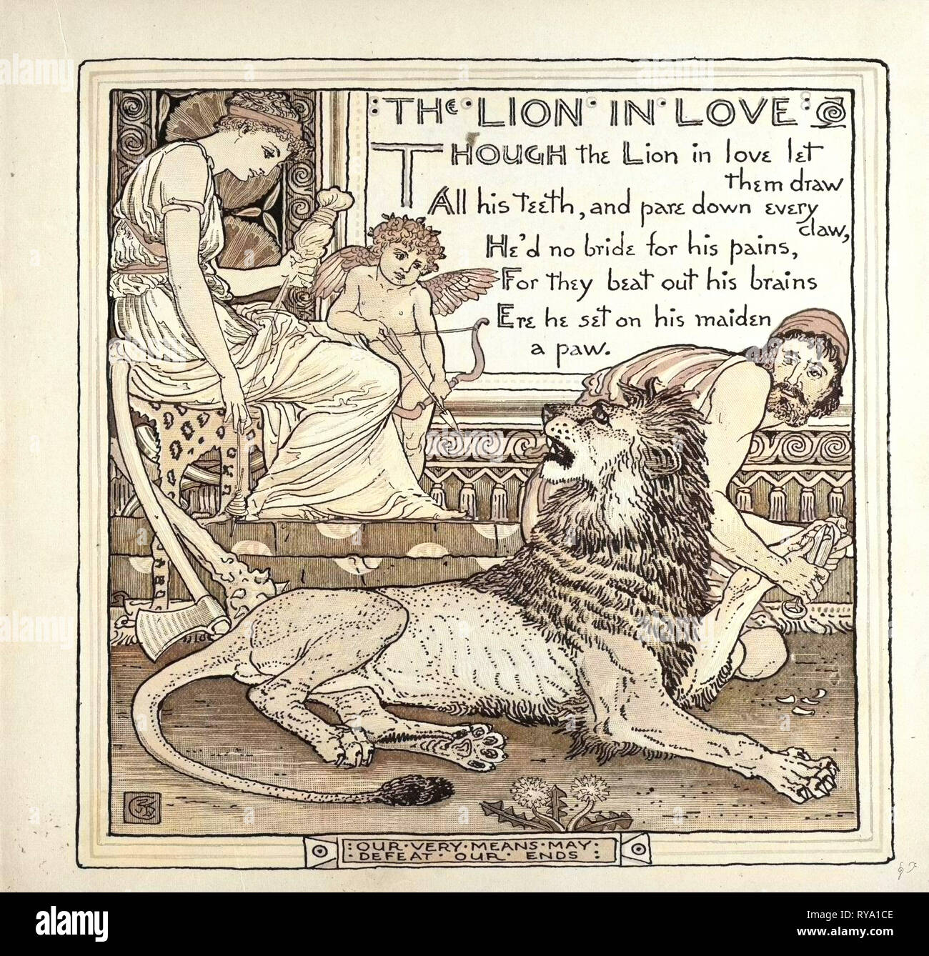 Der Löwe in der Liebe Stockfoto